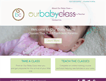 Tablet Screenshot of ourbabyclass.com